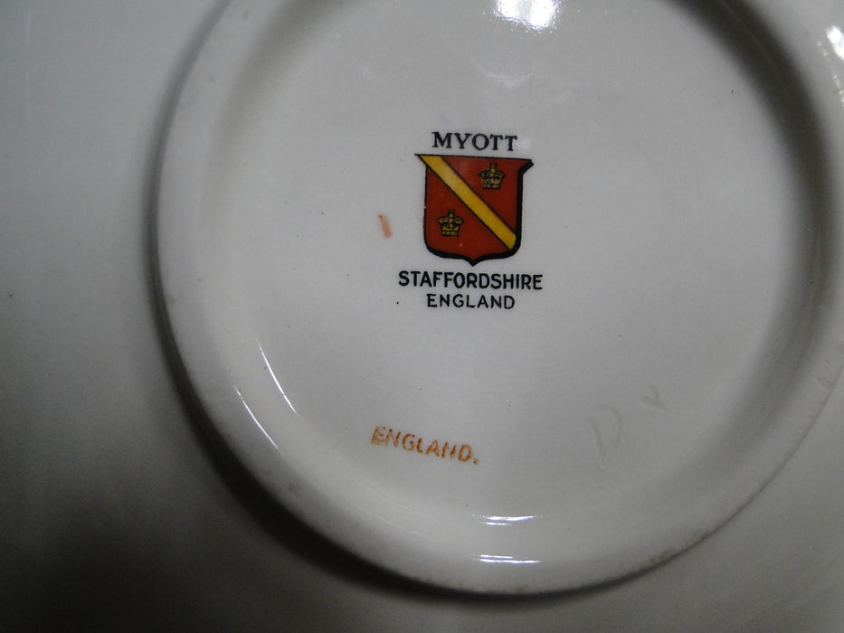Myott Staffordshire Melrose, Pink Border, Florals: Gravy Boat, As Is
