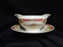Myott Staffordshire Melrose, Pink Border, Florals: Gravy Boat, As Is