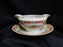 Myott Staffordshire Melrose, Pink Border, Florals: Gravy Boat, As Is