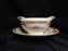Myott Staffordshire Melrose, Pink Border, Florals: Gravy Boat, As Is
