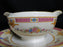 Myott Staffordshire Melrose, Pink Border, Florals: Gravy Boat, As Is