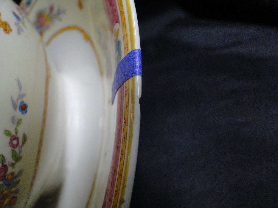 Myott Staffordshire Melrose, Pink Border, Florals: Gravy Boat, As Is
