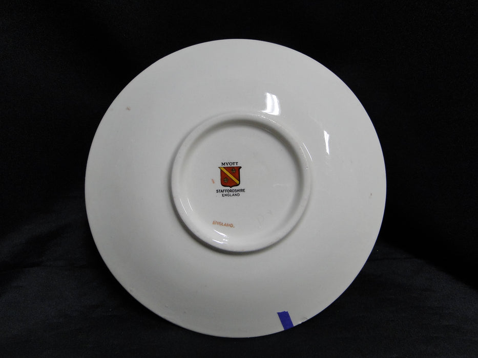 Myott Staffordshire Melrose, Pink Border, Florals: Gravy Boat, As Is