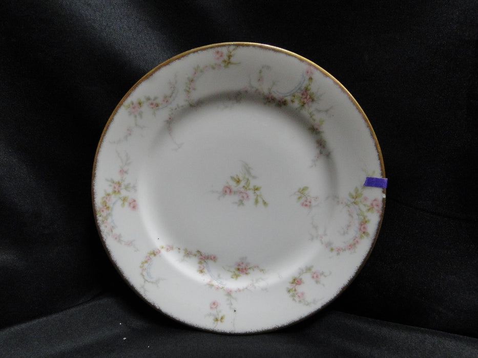 Haviland (Limoges) Schleiger 334-1, Pink Roses: Salad Plate, 7 5/8", As Is