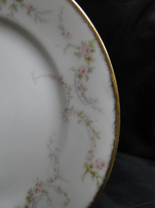 Haviland (Limoges) Schleiger 334-1, Pink Roses: Salad Plate, 7 5/8", As Is