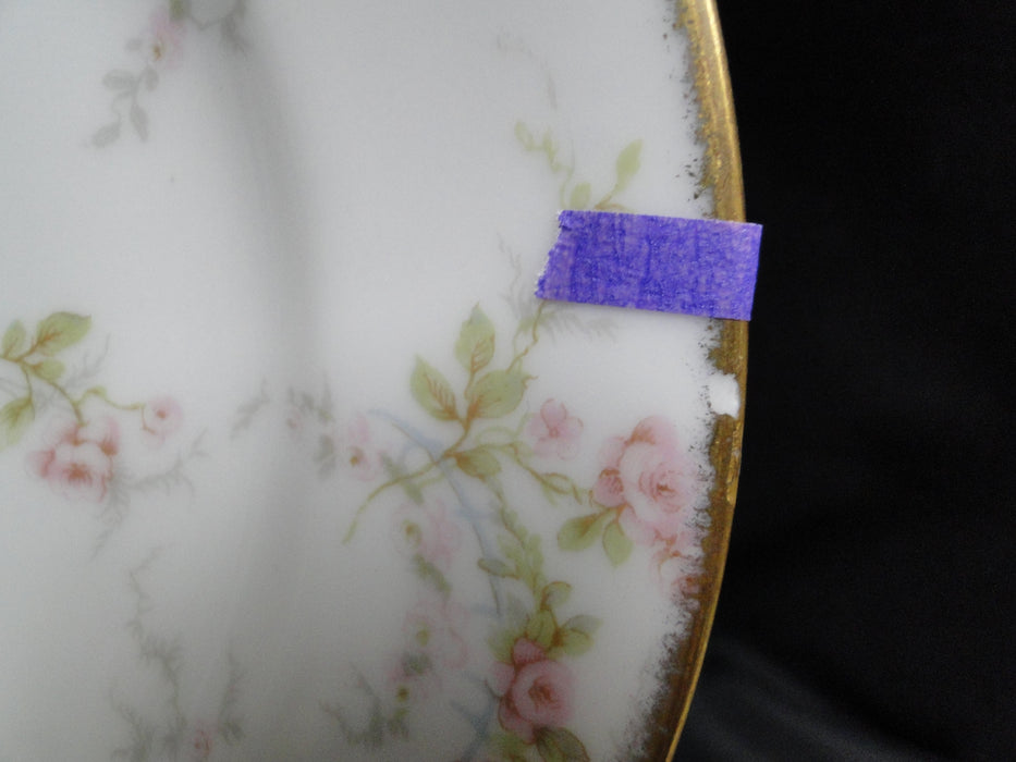Haviland (Limoges) Schleiger 334-1, Pink Roses: Salad Plate, 7 5/8", As Is