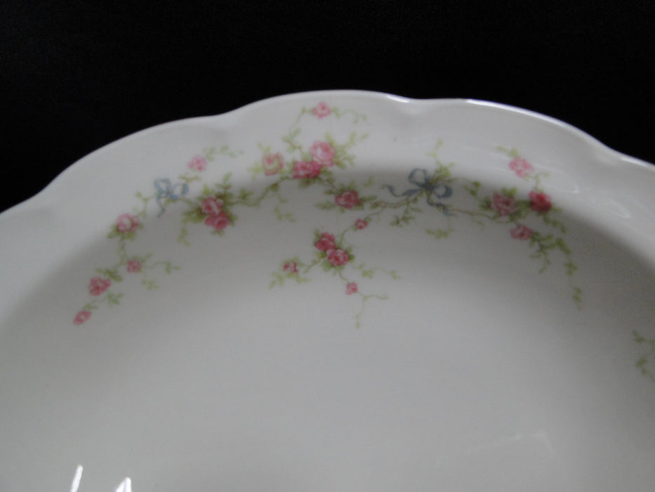 Haviland (New York) Rosanne, Blue Ribbon: Oval Serving Bowl, 9 3/4", As Is