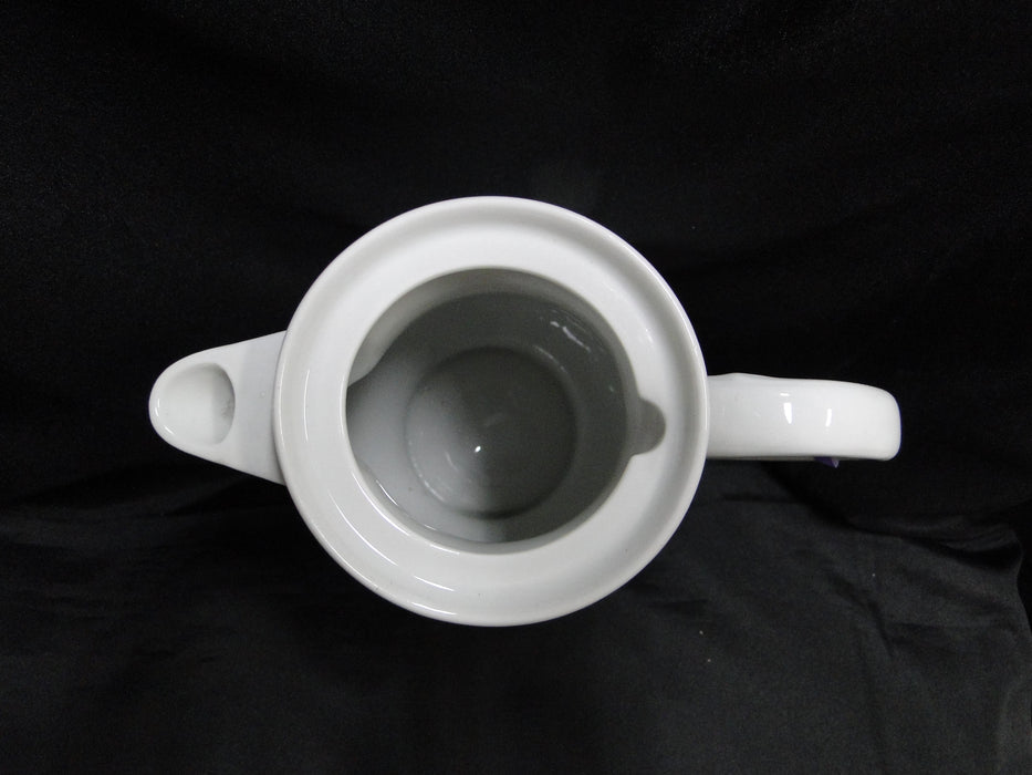 Hutschenreuther Dresden, White, Embossed: Coffee Pot & Lid, 10", As Is