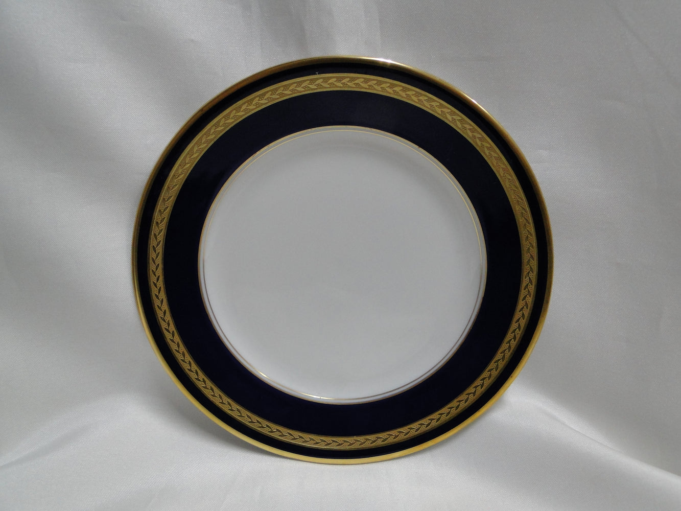 Hutschenreuther Monarch, Cobalt Blue & Gold Bands: Bread Plate, 6 1/8"