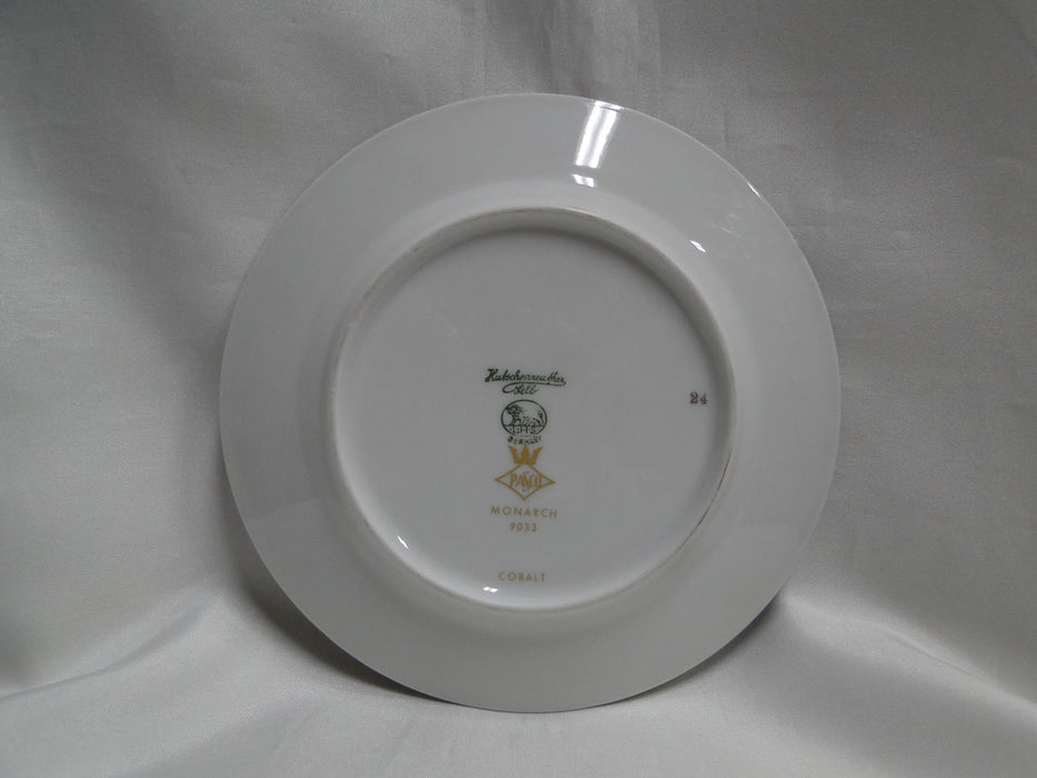 Hutschenreuther Monarch, Cobalt Blue & Gold Bands: Bread Plate, 6 1/8"