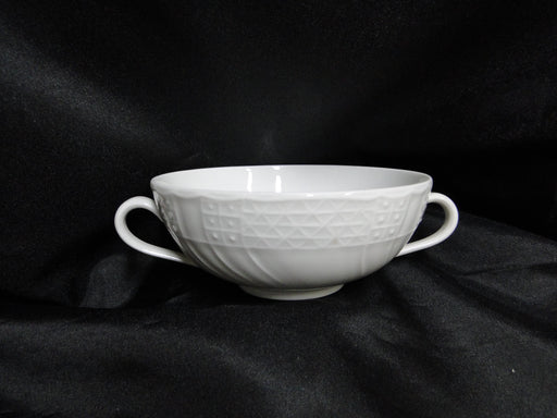 Hutschenreuther Dresden, White, Embossed: Cream Soup Bowl, No Saucer, As Is