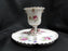 Lefton Antique Handpainted Pink Roses: Cigarette Holder & 4 Ashtrays Set, As Is