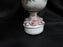 Lefton Antique Handpainted Pink Roses: Cigarette Holder & 4 Ashtrays Set, As Is