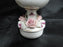 Lefton Antique Handpainted Pink Roses: Cigarette Holder & 4 Ashtrays Set, As Is
