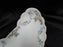 Karlsbad Austria, Blue Floral Swags, Gold Trim: Crescent Bone Plate, 6 1/4"
