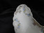 Karlsbad Austria, Blue Floral Swags, Gold Trim: Crescent Bone Plate, 6 1/4"