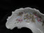 Pink Roses, Brown Leaves on White: Crescent Bone Plate, 6 1/2" x 2 3/4"