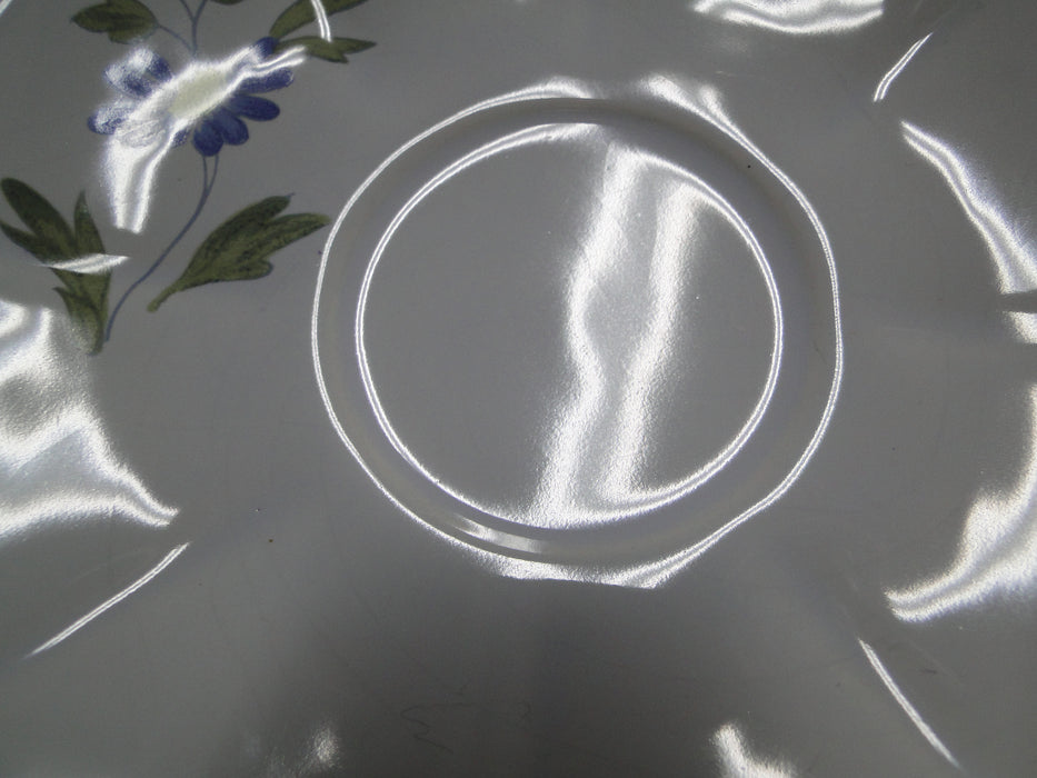 Longchamp Perouges, Light Blue w/ Bird & Flowers: 6 3/8" Saucer Only, Crazing