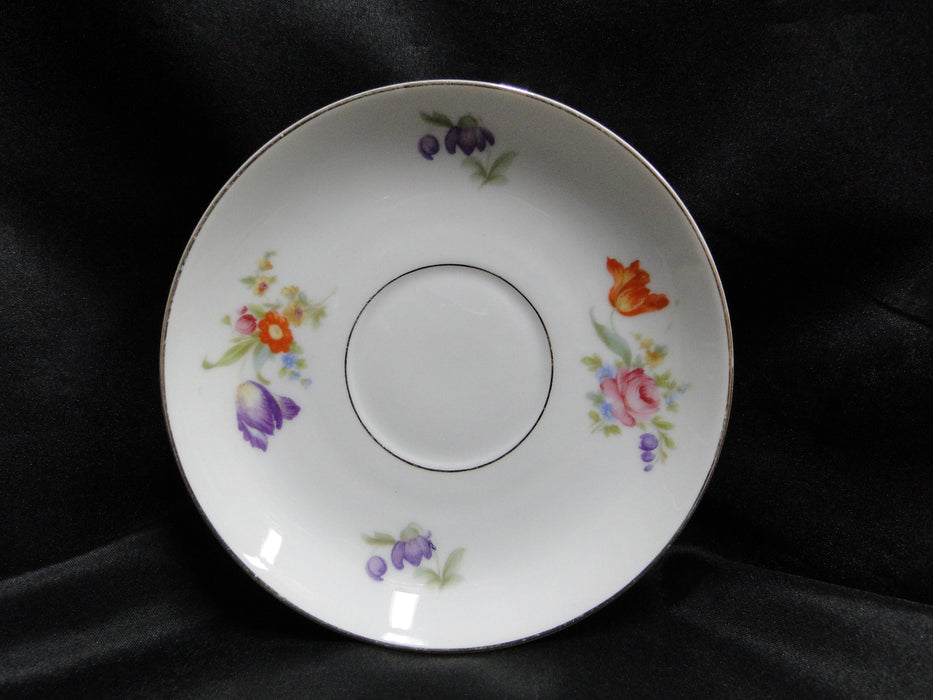 Krister Porzellan (KPM) KPM2, Multi Motif Florals: 5 3/4" Saucer Only