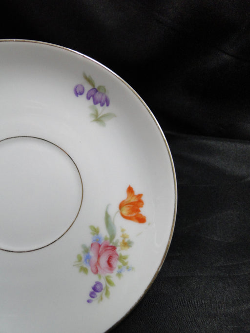 Krister Porzellan (KPM) KPM2, Multi Motif Florals: 5 3/4" Saucer Only