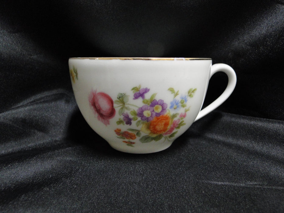 Krister Porzellan (KPM) KPM2, Multi Motif Florals: Cup & Saucer Set, 2 1/4"
