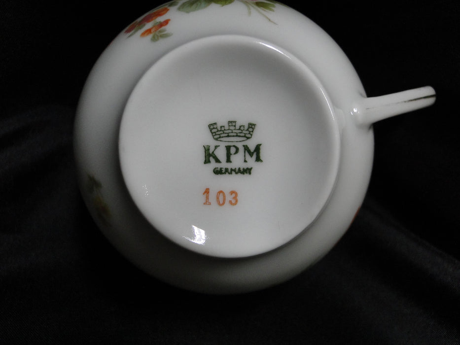 Krister Porzellan (KPM) KPM2, Multi Motif Florals: Cup & Saucer Set, 2 1/4"