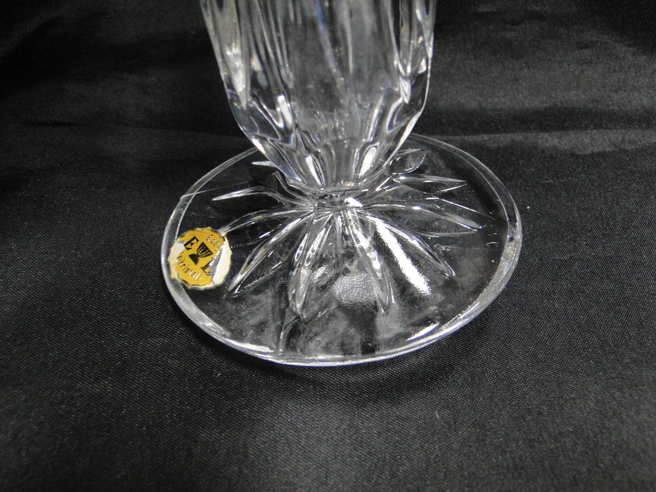 Echt Bleikristall, Clear w/ Gray Cut Roses: Vase, 3 3/4" x 7 1/4" Tall