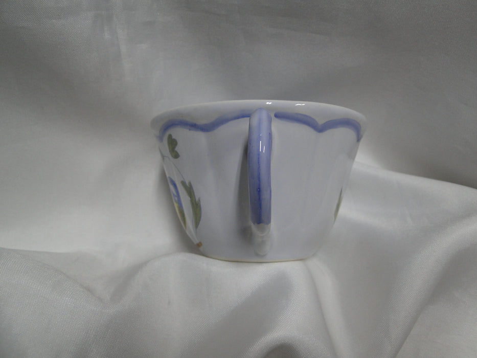 Longchamp Perouges, Light Blue w/ Bird & Flowers: 2 3/8" Cup Only, Flaw