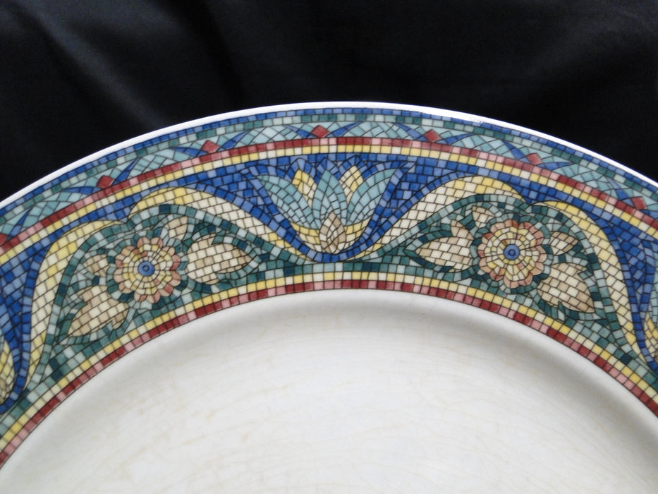 Mikasa San Marco, Mosaic Floral Border: Dinner Plate 11" Crazing & Discoloration