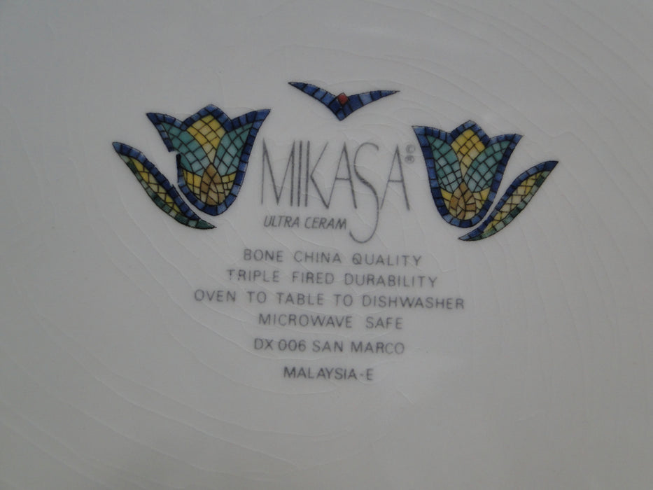 Mikasa San Marco, Mosaic Floral Border: Dinner Plate 11" Crazing & Discoloration