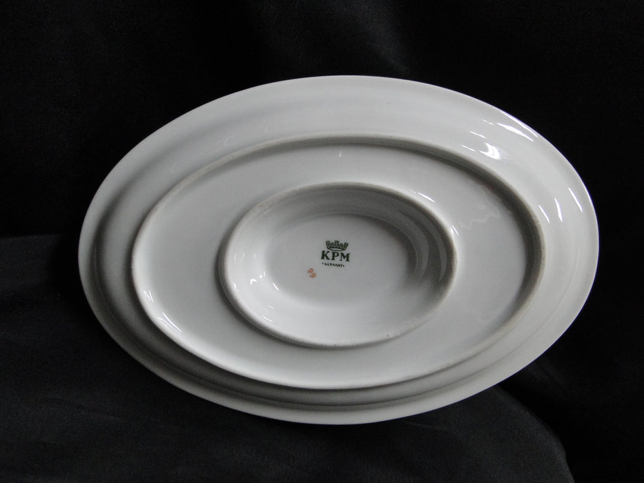 Krister Porzellan (KPM) KPM2, Multi Motif Florals: Gravy & Attached Underplate