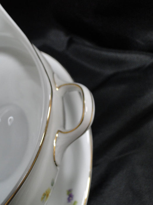 Krister Porzellan (KPM) KPM2, Multi Motif Florals: Gravy & Attached Underplate