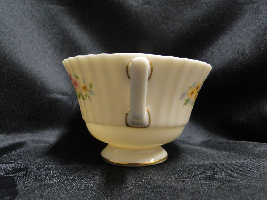 Lenox Sonnet, Florals, Fluted Rim, Gold Trim: Cup & Saucer Set, 2 1/2", Nick