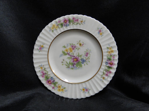 Lenox Sonnet, Florals, Fluted Rim, Gold Trim: Bread Plate, 6 1/4"