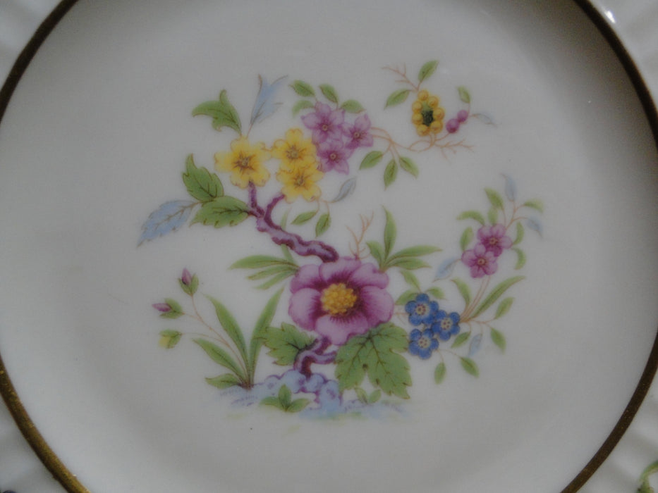 Lenox Sonnet, Florals, Fluted Rim, Gold Trim: Bread Plate, 6 1/4"