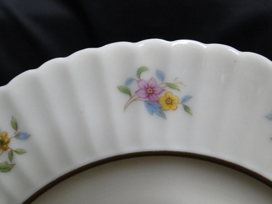 Lenox Sonnet, Florals, Fluted Rim, Gold Trim: Bread Plate, 6 1/4"