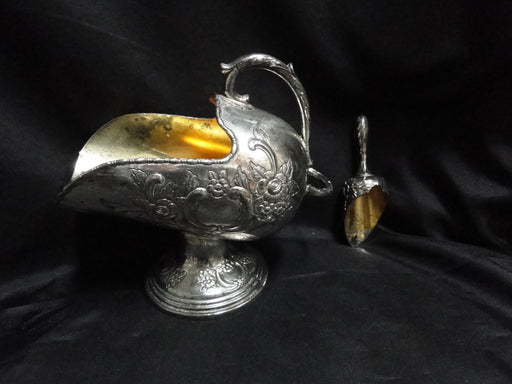 Raimond Silverplate, Gold Colored Lining: Sugar Scuttle / Bowl & Scoop, Wear
