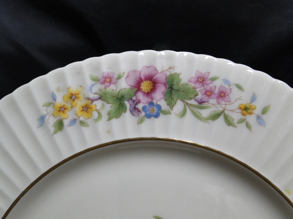 Lenox Sonnet, Florals, Fluted Rim, Gold Trim: Dinner Plate (s), 10 3/4", As Is
