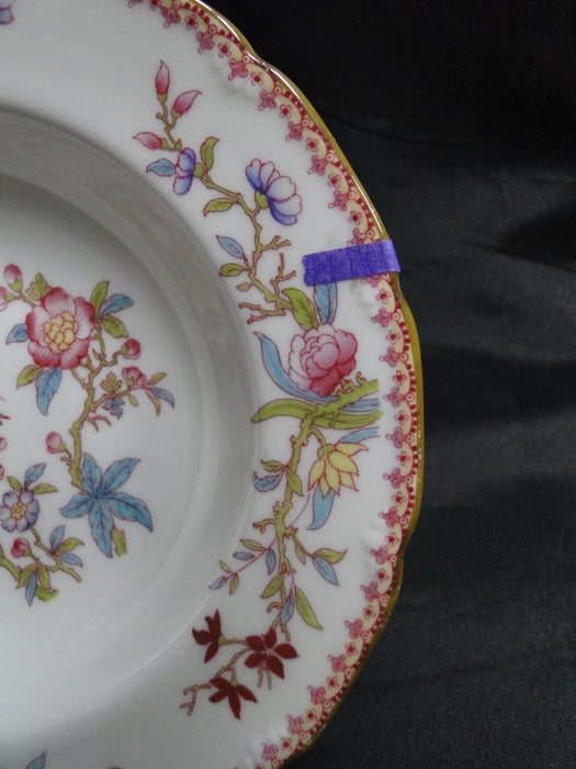 Royal Doulton Ito Scalloped: Bird, Floral: Rim Soup Bowl, 8" x 1.5", As Is