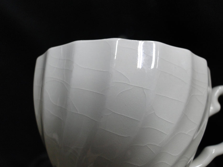 Johnson Brothers Regency, Snowhite, Swirled: 2 3/4" Cup Only, Crazing