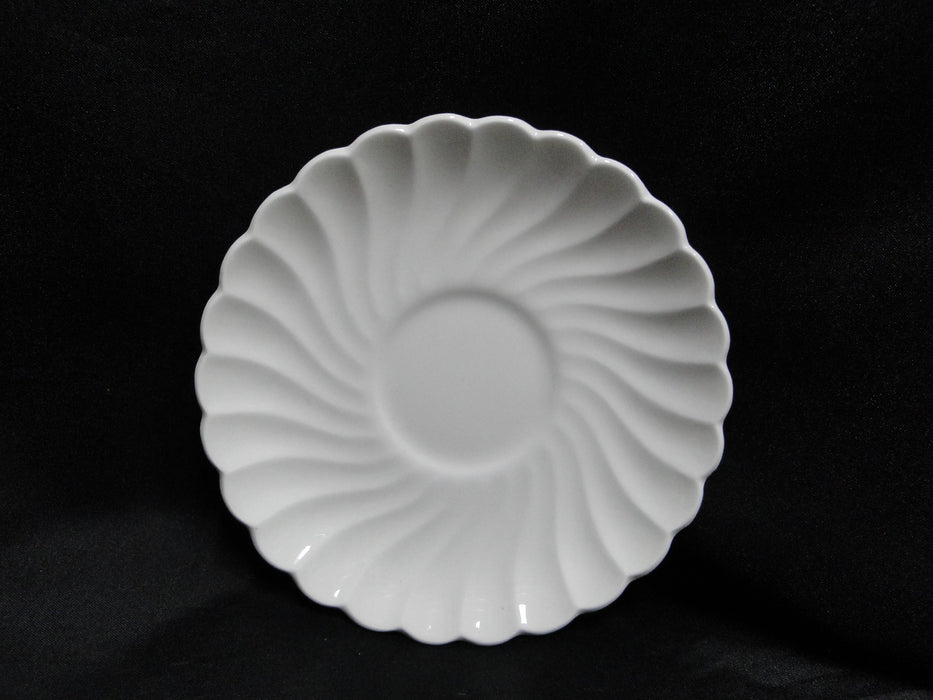 Johnson Brothers Regency, Snowhite, Swirled: 5 3/4" Saucer Only, No Cup