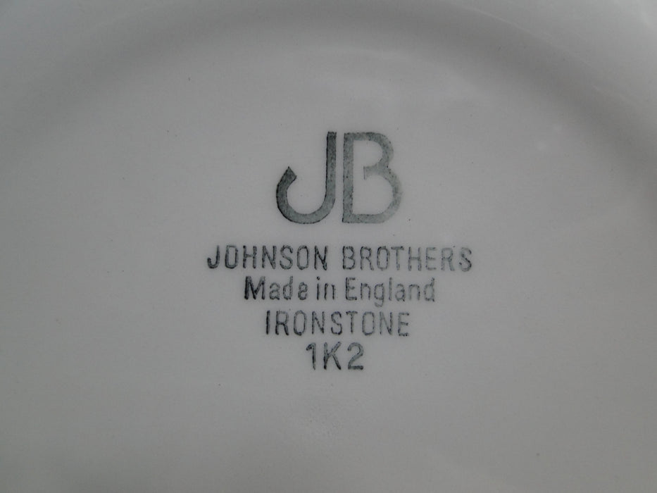 Johnson Brothers Regency, Snowhite, Swirled: Square Salad Plate, 7 1/2", As Is