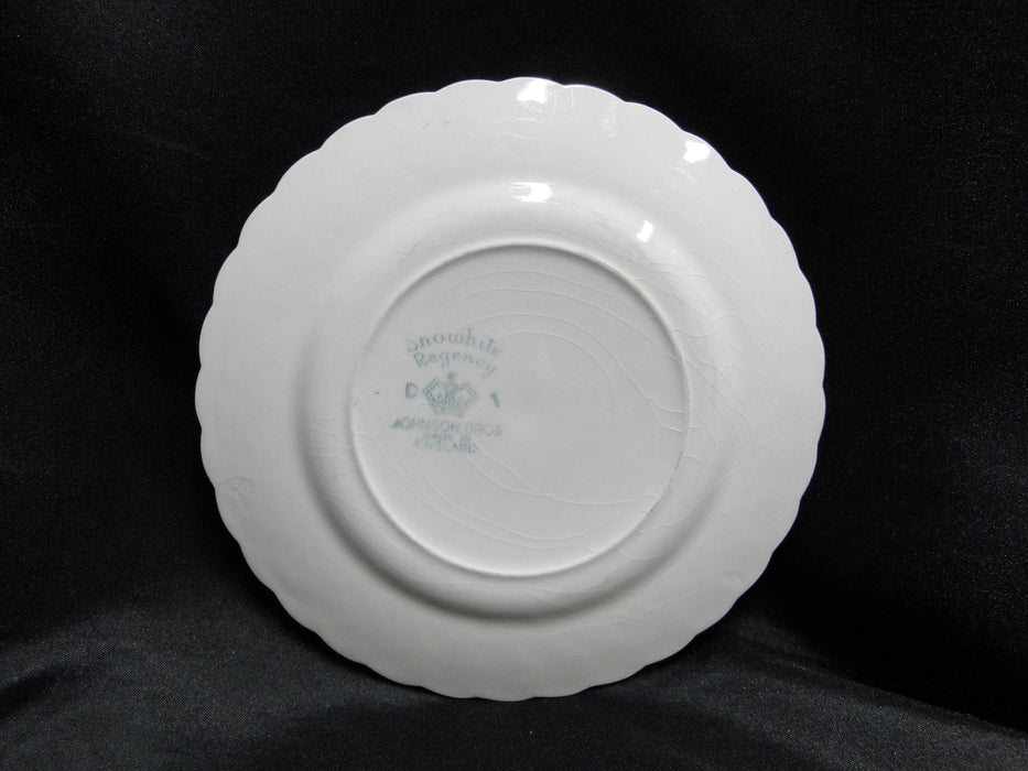 Johnson Brothers Regency, Snowhite, Swirled: Bread Plate, 6 3/8", Crazing