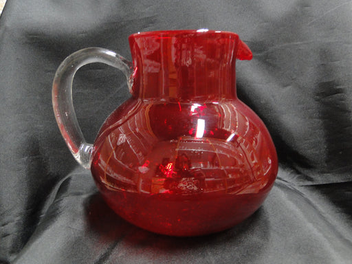 Artland Iris Ruby Red, Bubble Glass: Serving Pitcher, 7 1/4" Tall, 80 oz