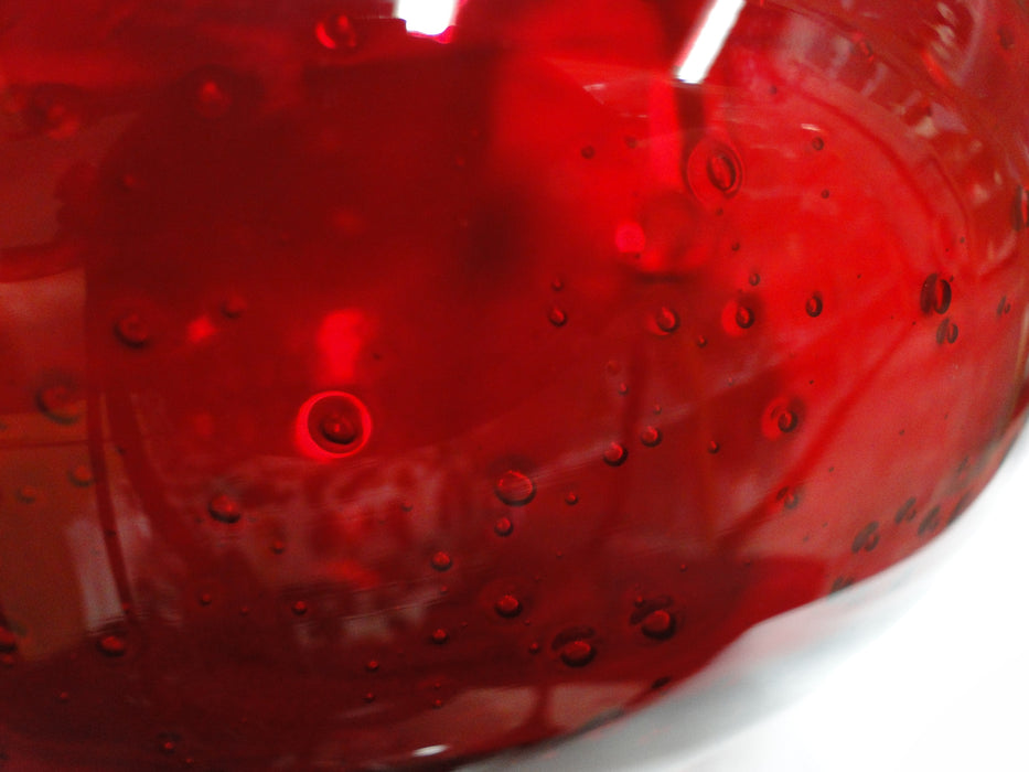 Artland Iris Ruby Red, Bubble Glass: Serving Pitcher, 7 1/4" Tall, 80 oz