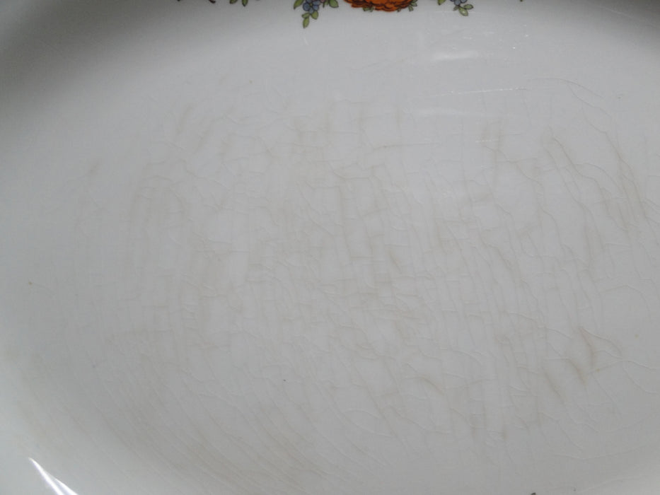 Homer Laughlin HLC3713, Birds, Flowers: Oval Serving Platter, 11 1/4", As Is