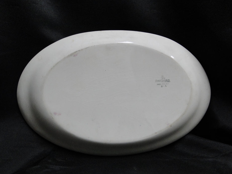 Homer Laughlin HLC3713, Birds, Flowers: Oval Serving Platter, 11 1/4", As Is