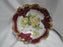 IBF Germany Magenta Border w/ Yellow Roses: Round Serving Bowl, 10 1/2", As Is