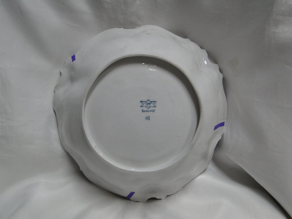 IBF Germany Magenta Border w/ Yellow Roses: Round Serving Bowl, 10 1/2", As Is