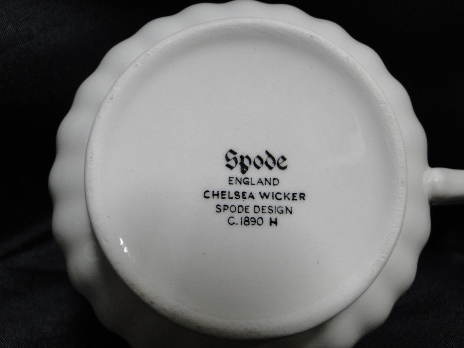 Spode Chelsea Wicker, Embossed Basketweave: Cup & Saucer Set, 2 1/8", Crazing